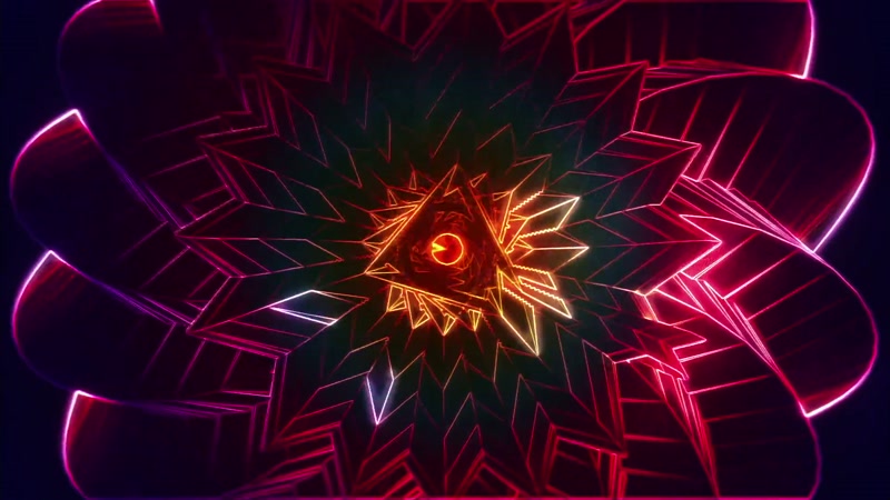 红色色调粒子球星动感dj背景