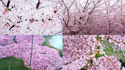 春天百花盛开樱花桃花