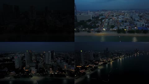 3K航拍泰国芭堤雅城市