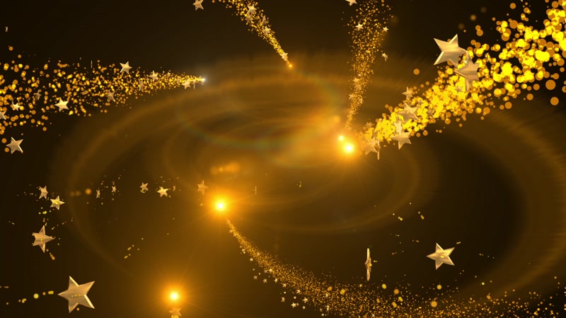 金色五角星粒子动态背景 金色五角星粒子动态背景