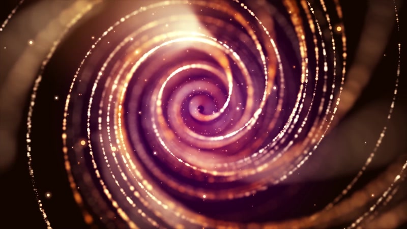 金色梦幻粒子线条旋转背景led