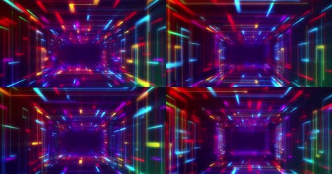 霓虹七彩光线时尚舞台