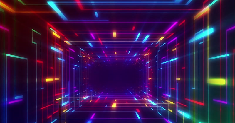 霓虹七彩光线时尚舞台