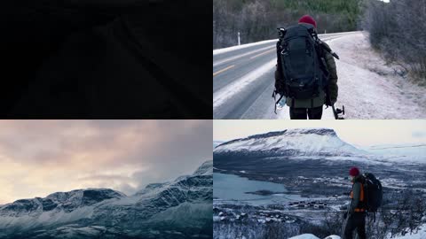 3K芬兰拉普兰冬季户外徒步旅行摄影