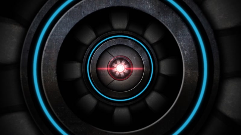 黑色酷炫机械光点隧道视频