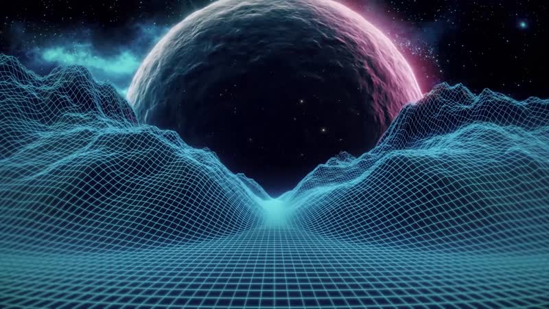 科幻线框宇宙星球VJ夜店酒吧