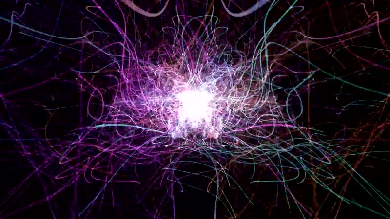 3K全息粒子光线波浪舞台背景视频