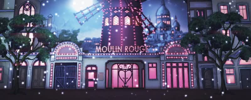 唯美风车星空城堡高端婚礼LED背景视频素材