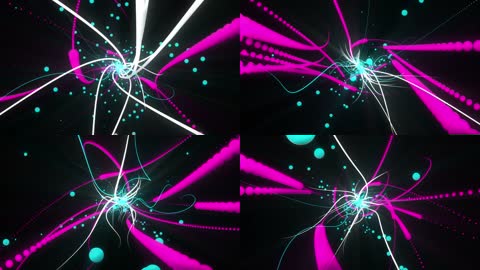 3K时尚粒子球体线条空间旋转舞台背景