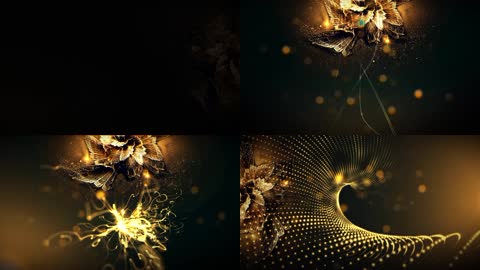 史诗金色粒子背景