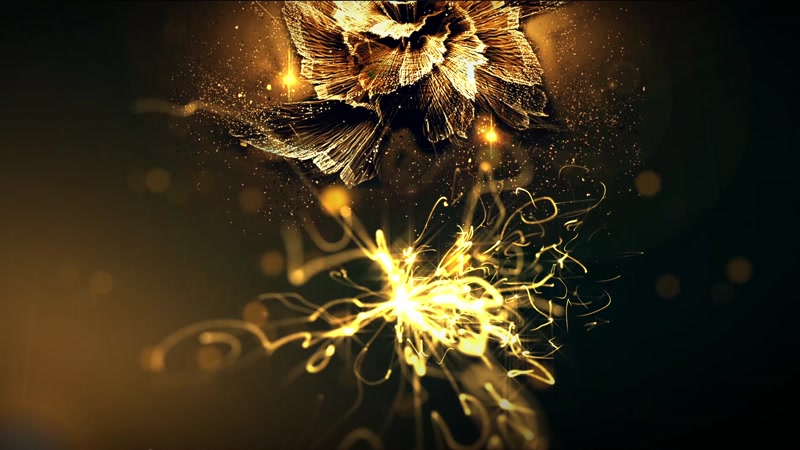 史诗金色粒子背景