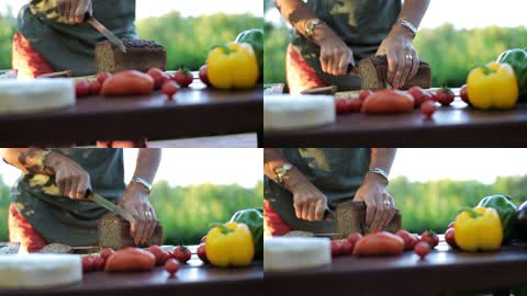 切菜食物制作视频素材