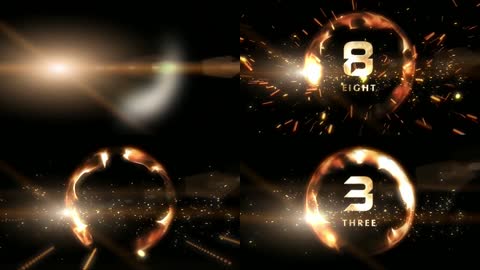 大气震撼金属文字10秒倒计时