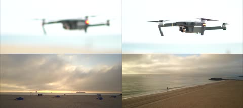 4K大海沙滩美景无人机航拍技术