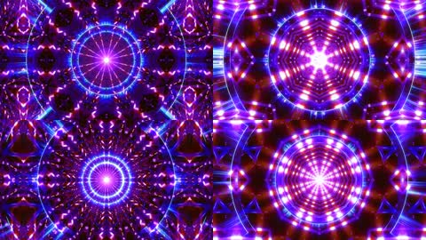 圆形线条发射高清万花筒视频