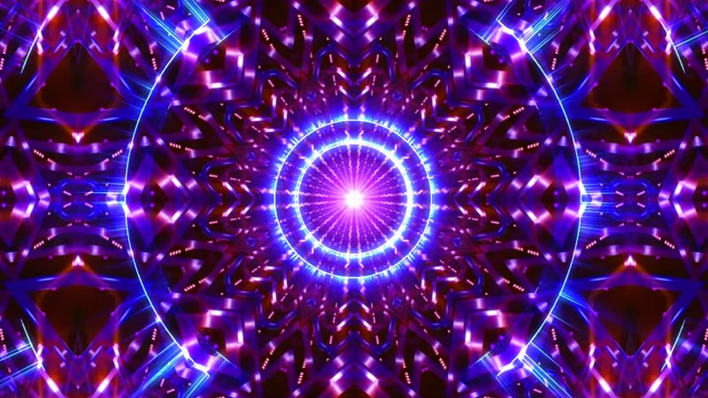 圆形线条发射高清万花筒视频