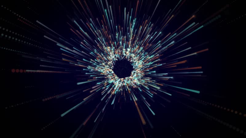 3K全息光影射线隧道旅行穿梭LED背景视