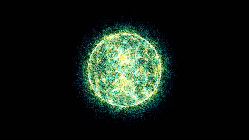 能量活跃3D圆球旋转运动粒子飘散飞舞视觉球体舞台LED背景视频素材 能量活跃3D圆球旋转运动粒子飘散飞舞视觉球体舞台LED背景视频素材