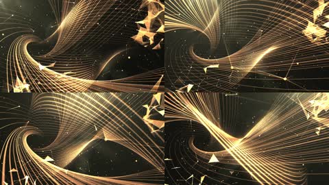 黄金光线线条动态舞台led背景
