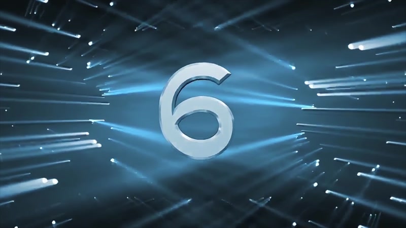 蓝色科技感众多舞台灯光环绕10秒倒计时