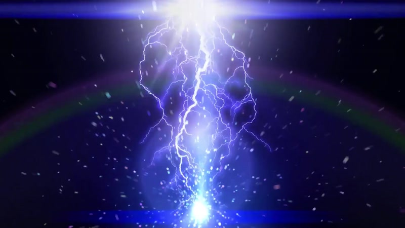 蓝色闪电效果动态背景led