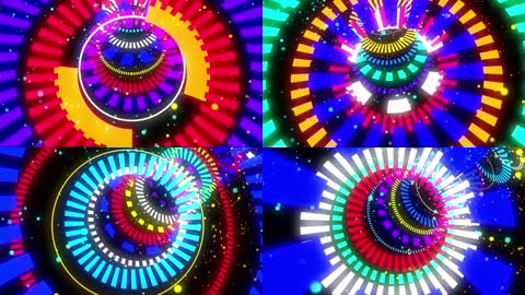 炫彩线条隧道LED