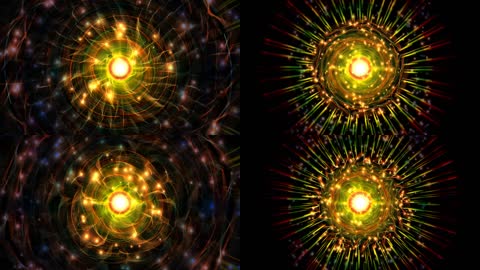 金色光球粒子炫光