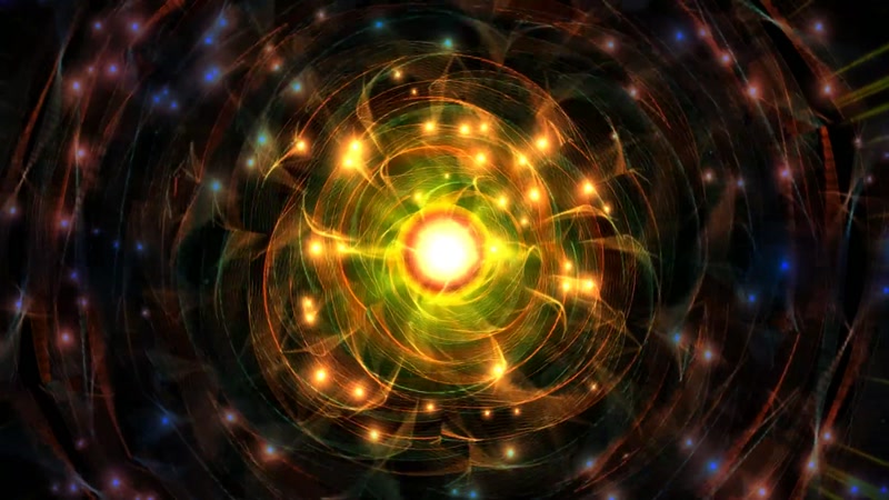 金色光球粒子炫光