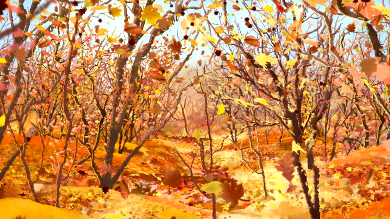 深秋枫叶舞台背景 