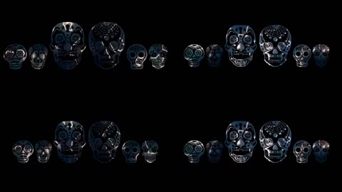 闪烁墨西哥骷髅头VJ素材