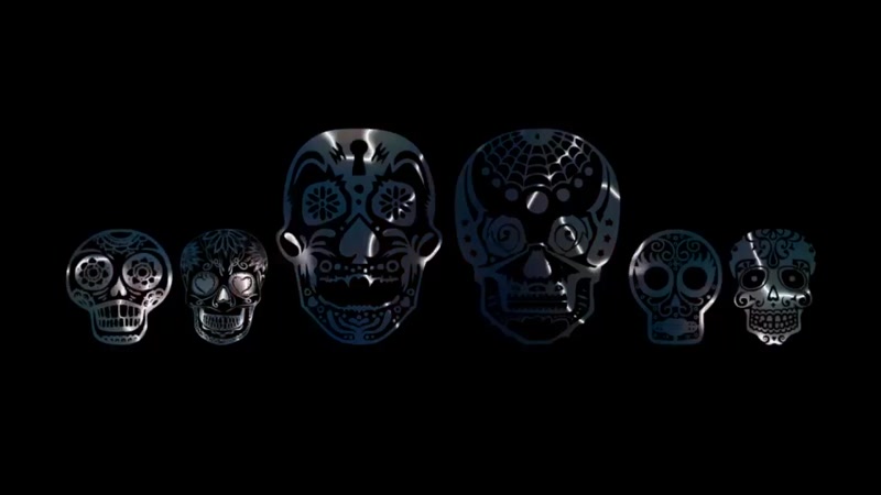 闪烁墨西哥骷髅头VJ素材