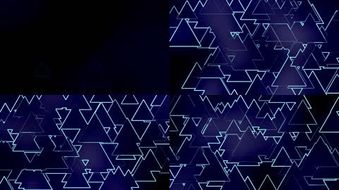 4K抽象图形动画三角形串联vj视频