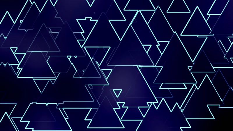 4K抽象图形动画三角形串联vj视频