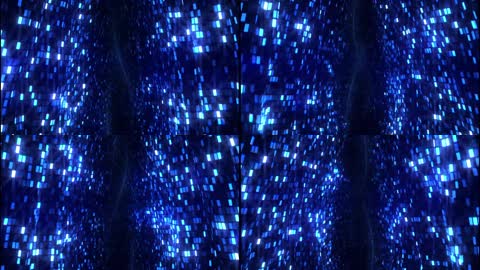 梦幻蓝色闪烁方块粒子LED舞台