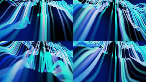 4K抽象光线波浪v视觉j背景视频