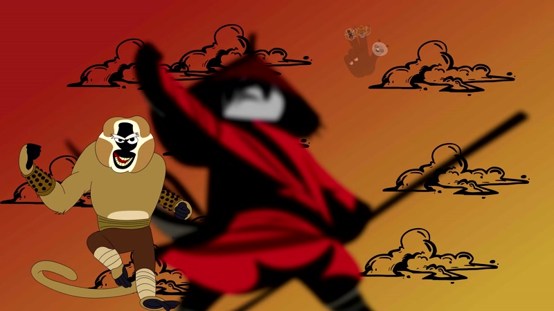 功夫熊猫卡通背景