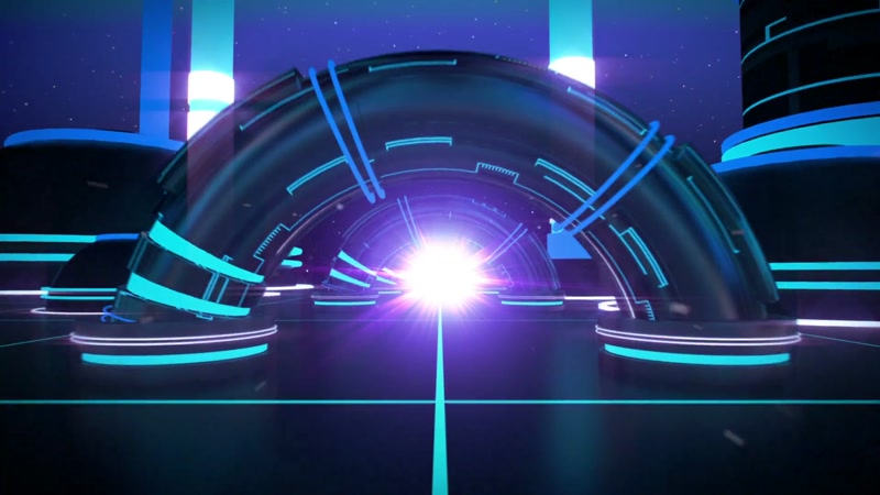 蓝色动感dj晚会舞台音乐背景视频素材