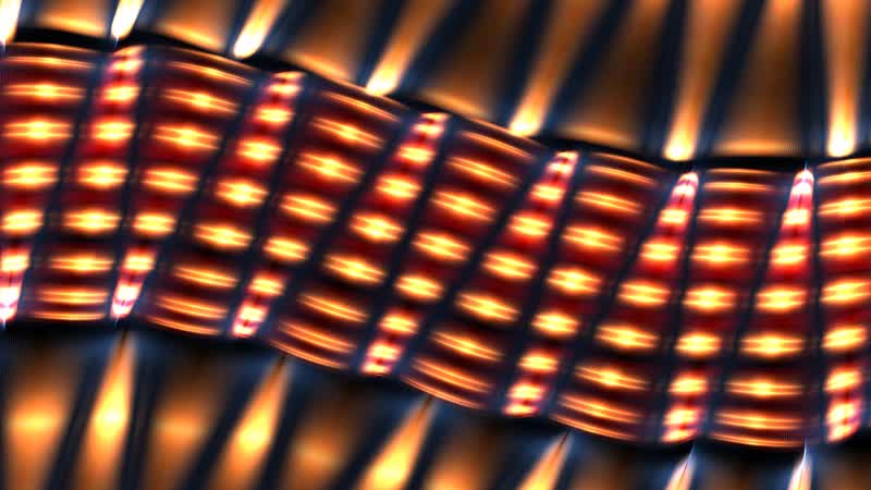 4K橙色发光蛇旋转VJ视频