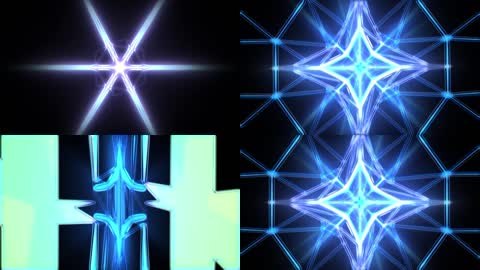 4K动感时尚抽象几何体旋转光线