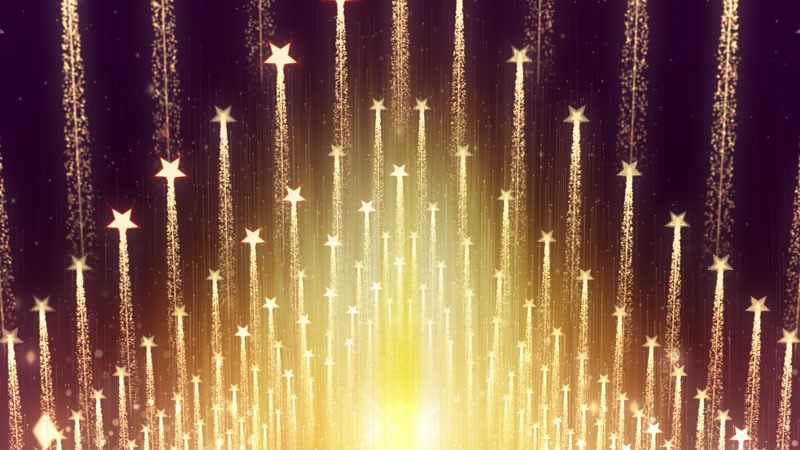 星光粒子五角星粒子上升背景