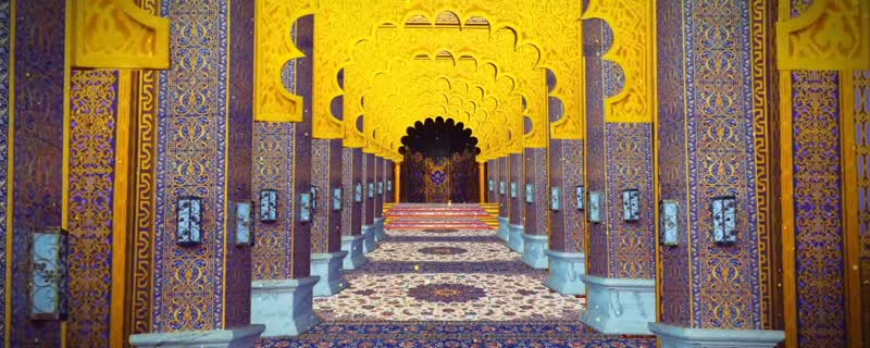 印度风冠冕堂皇闪光粒子LED动态背景视频素材