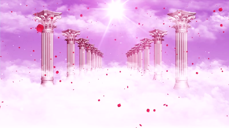 浪漫婚礼花瓣雨罗马柱高清LED