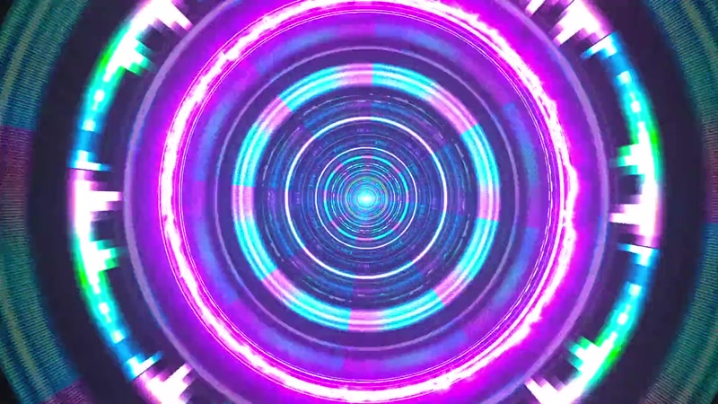 光影七彩光影隧道vj