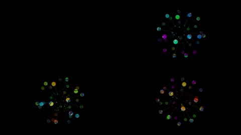 4K科技彩色粒子球背景视频