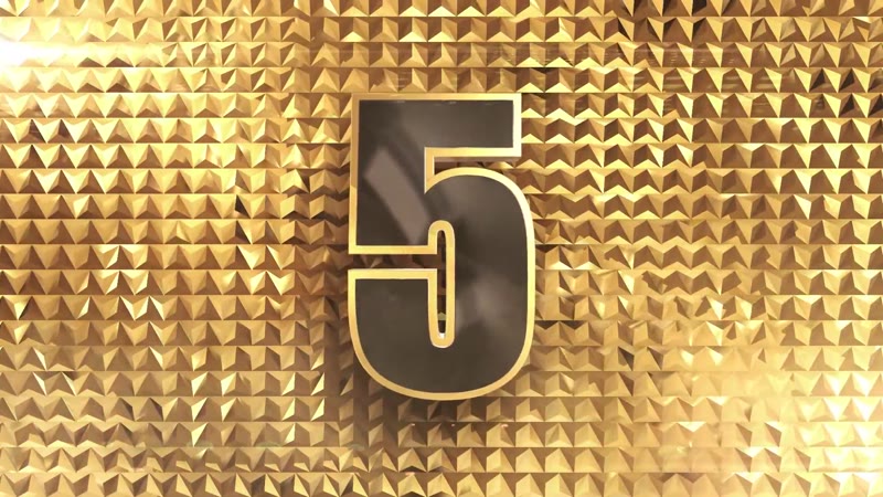 高清黄金砖石倒计时背景素材