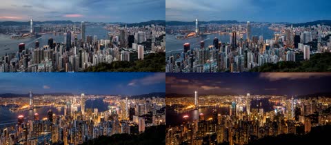 香港维多利亚夜景4K高清