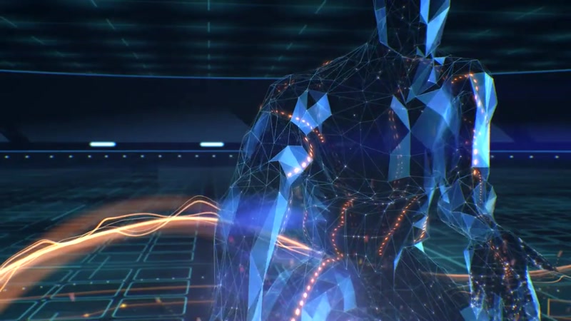 金色光效科技人舞台背景