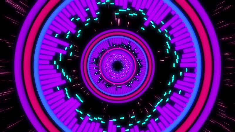 彩色隧道穿梭动感节奏VJ