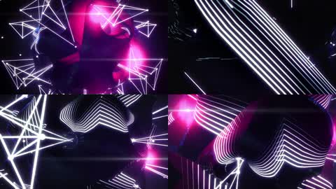 几何三角结构动感光效酒吧