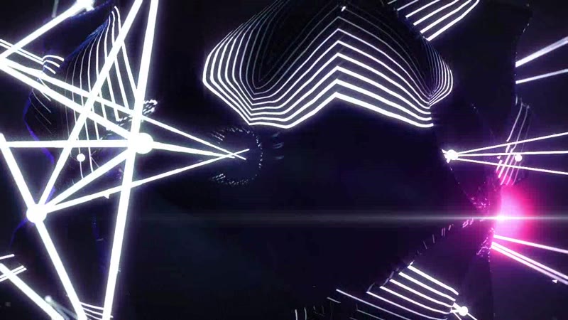 几何三角结构动感光效酒吧